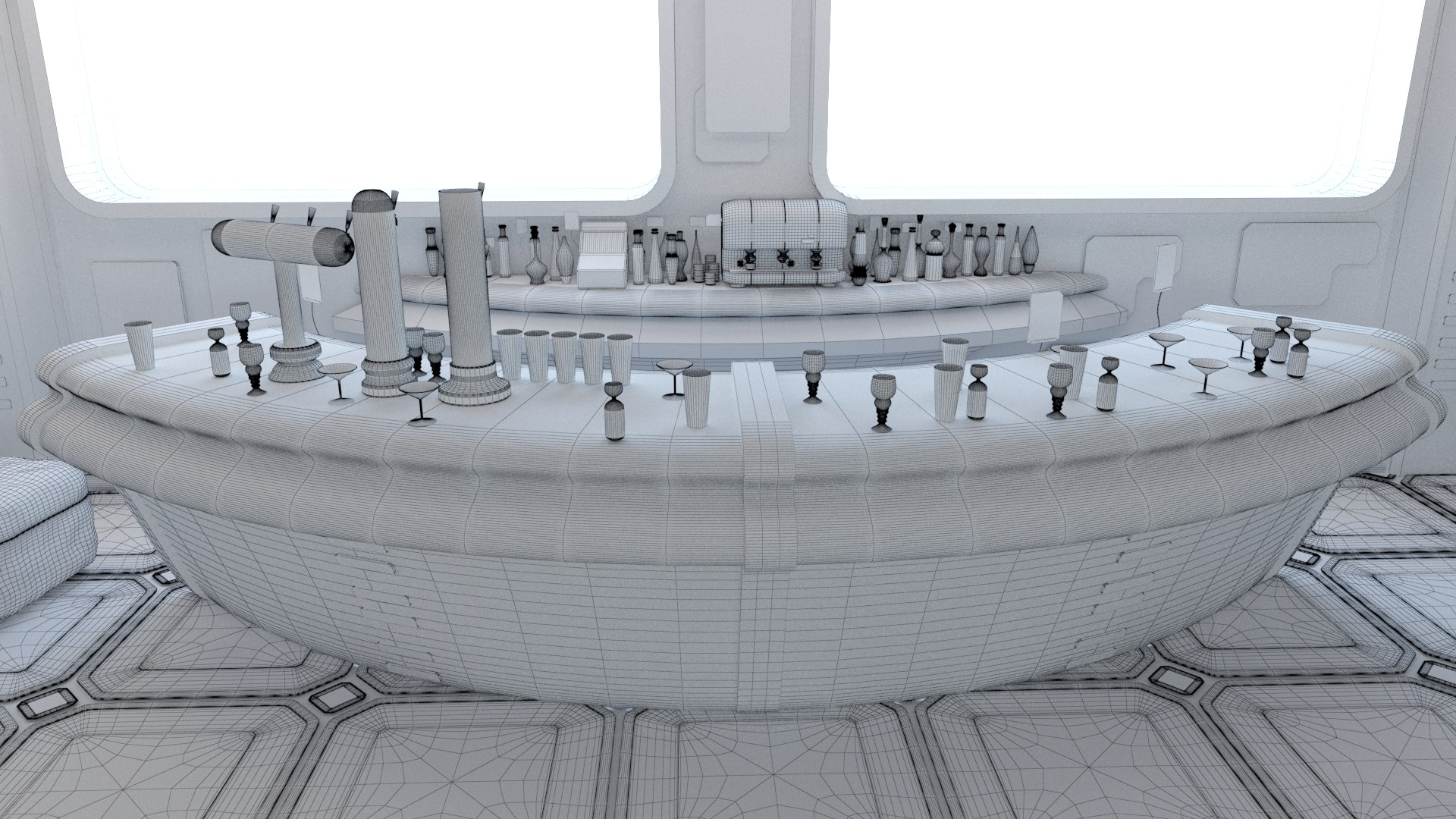 Bar Interior 3D Model - TurboSquid 1628558