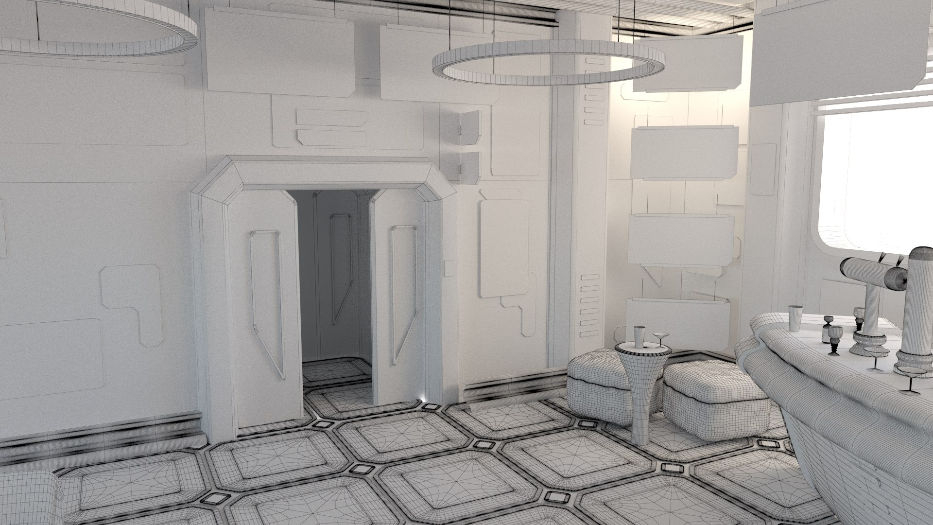 Bar Interior 3D Model - TurboSquid 1628558