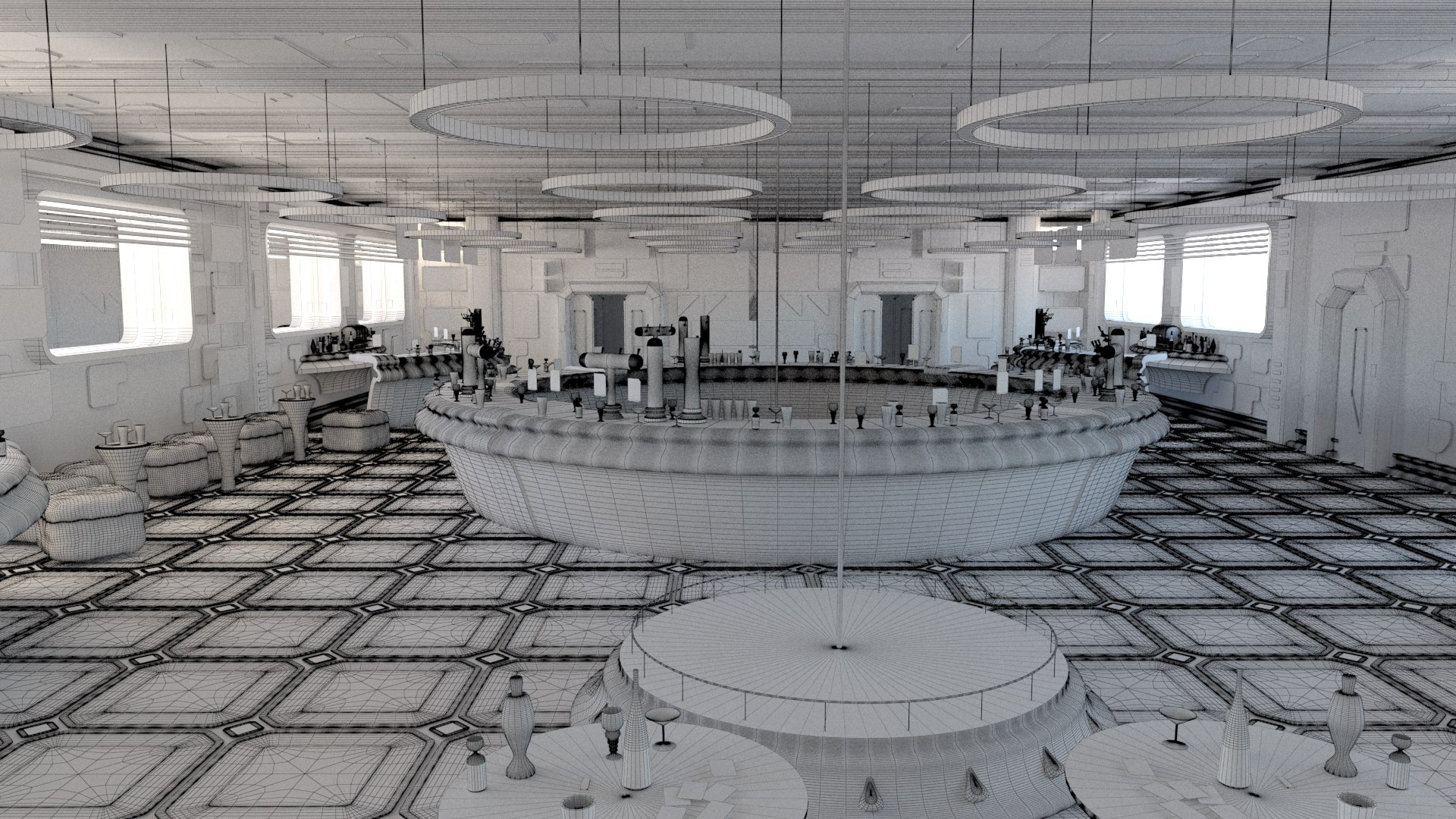 Bar Interior 3D Model - TurboSquid 1628558