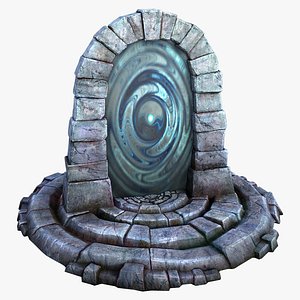 3D Portal Teleport Arch in The Ice Snow Arctic