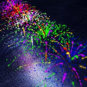 particle fireworks 3d model