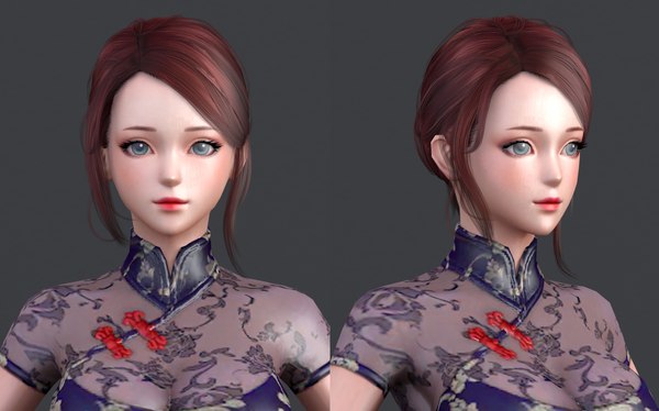 3D model character hair