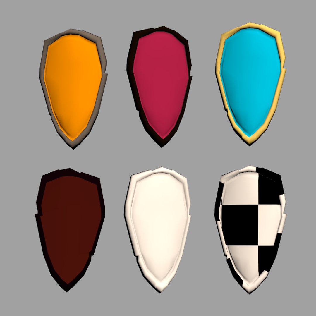3d Model Of Shield Unity Unreal