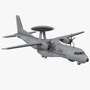 3D airbus military c295 aew model