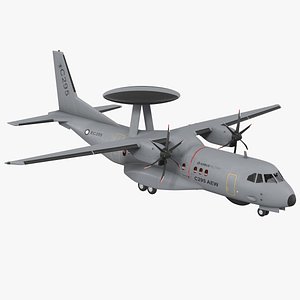 Airbus Military C295 AEW&C Turboprop Aircraft Rigged