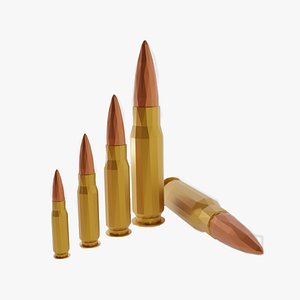 Bullets Low Poly 3D model