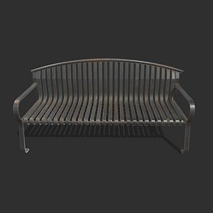 Bench 09 Low Poly PBR Realistic model