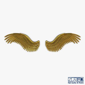 3D eagle wings gold v