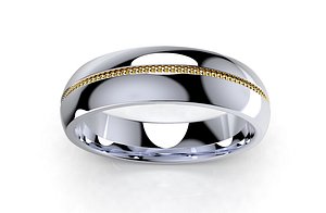 Wedding Set Band Ring For Men STL File CC107M