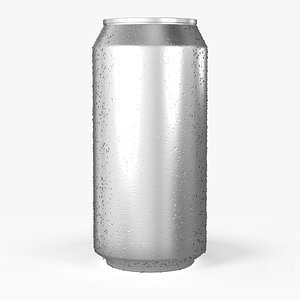 Aluminum Soda Can with Droplets