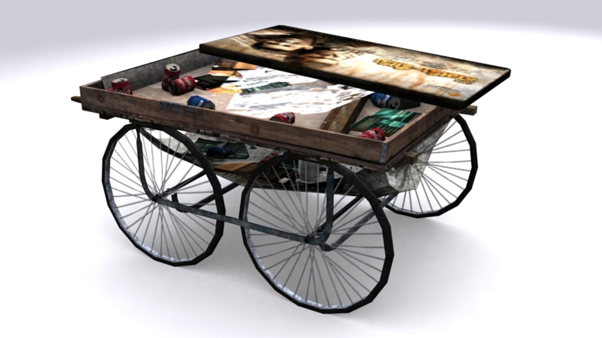 India Haath Rickshaw 3d Max