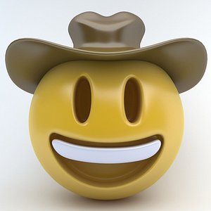 3D emoji cowboy