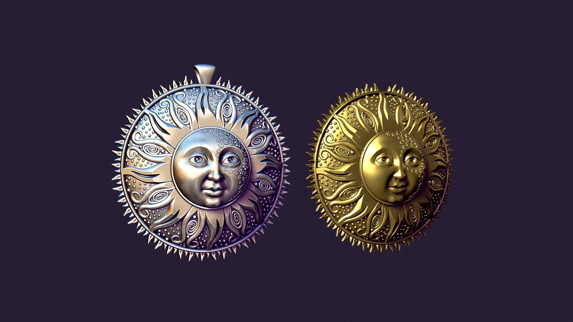 New Age Medallion Sun 3D Model - TurboSquid 2018858