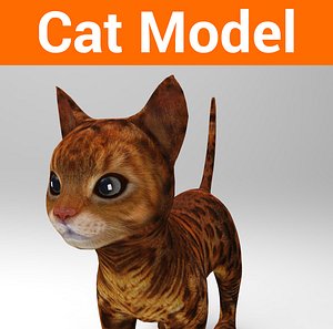 Cat rigged animation 3D model - TurboSquid 1204432