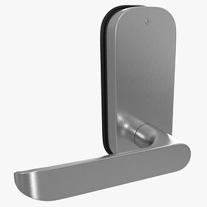 3D Silver Internal Door Handle model