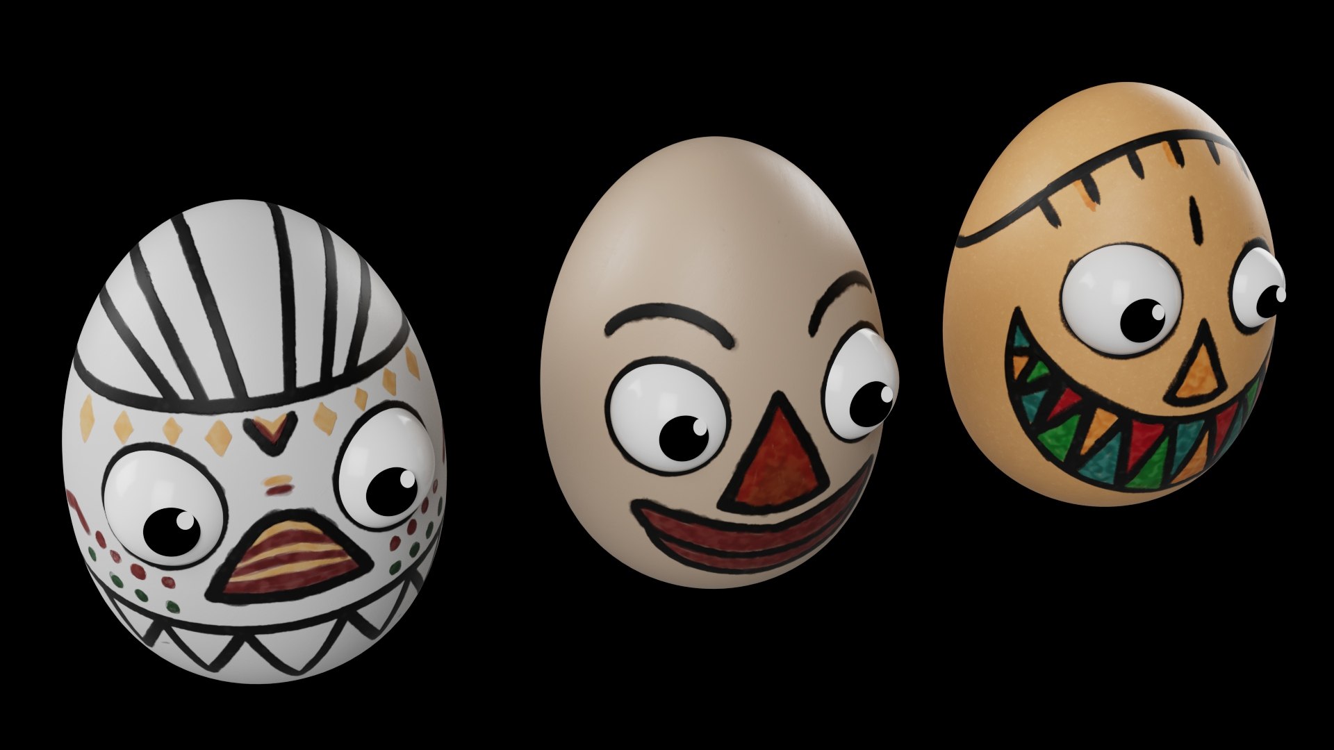 3D Tribe eggs model https://p.turbosquid.com/ts-thumb/iL/8DezTl/6T/v1/jpg/1742663737/1920x1080/fit_q87/edf98dfcb79a04b688c359648f59bccd873b02ea/v1.jpg