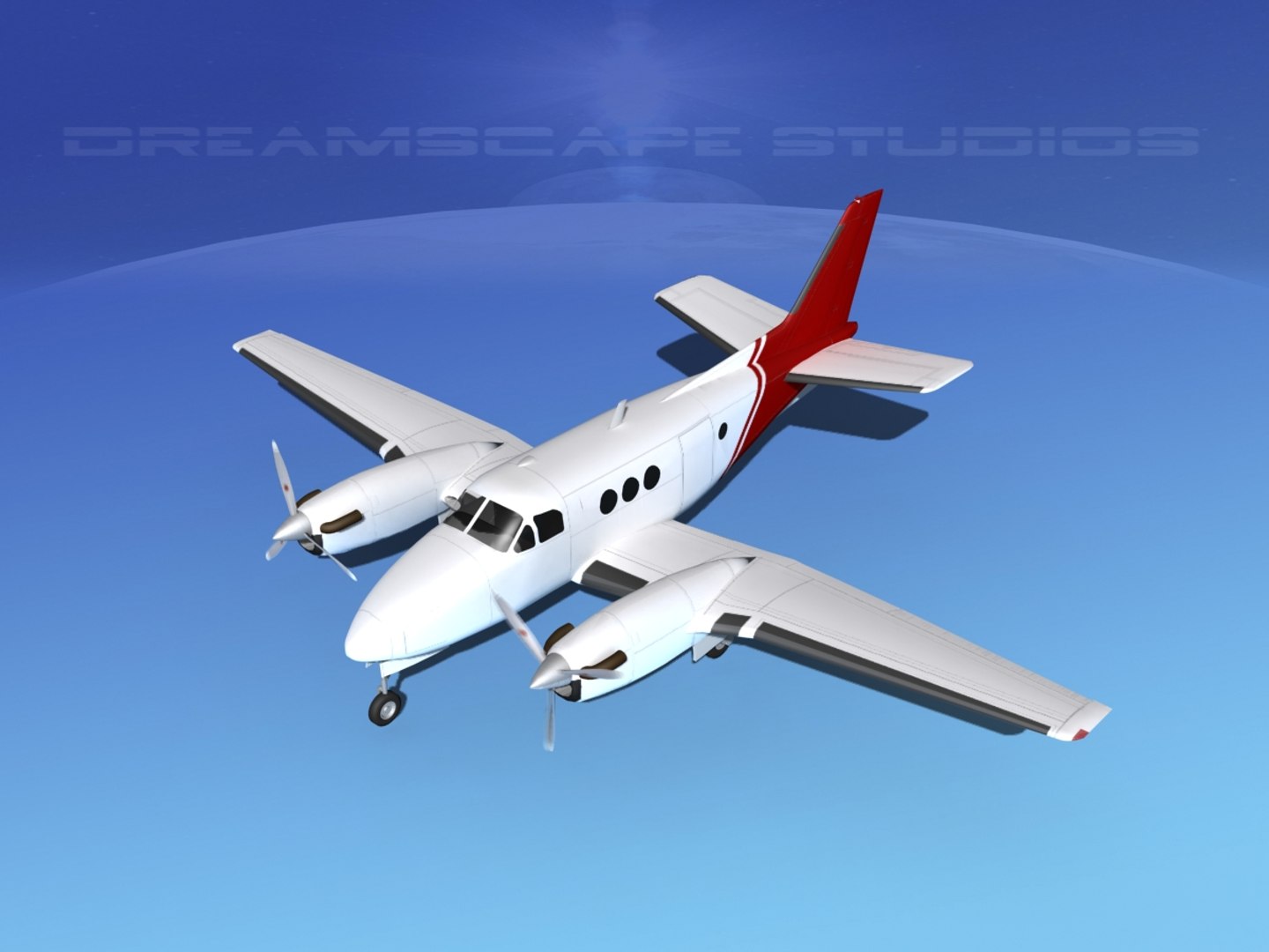 Propellers Beechcraft C100 King Air 3d Max