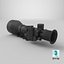 3D night vision scope model