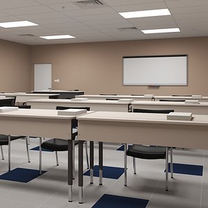 Modern Classroom Interior model