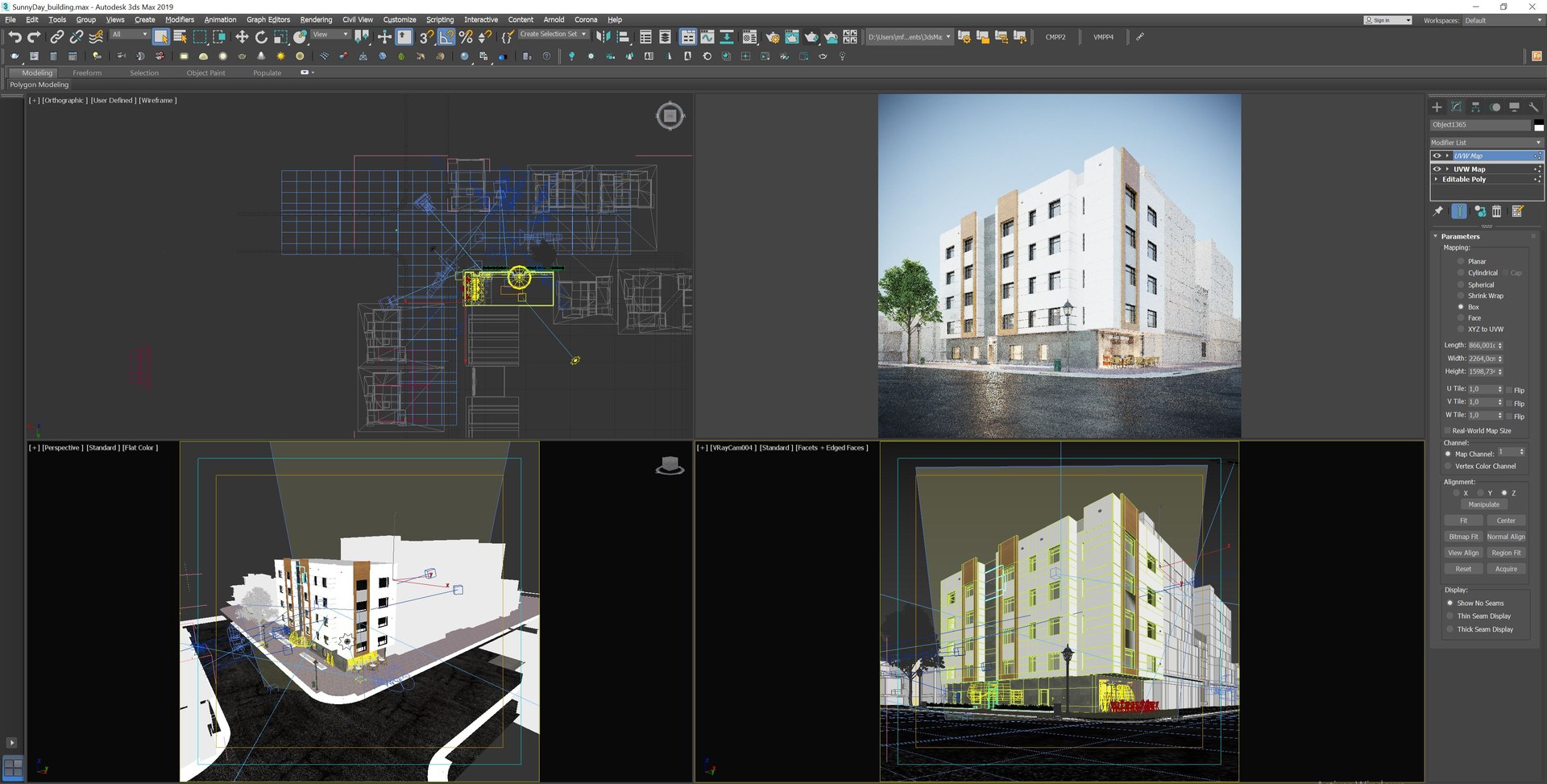 3D Exterior Scene Rainy Night Model - TurboSquid 1436040