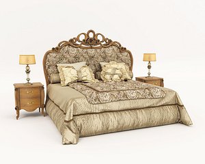 3D Classic European style Bed set 57
