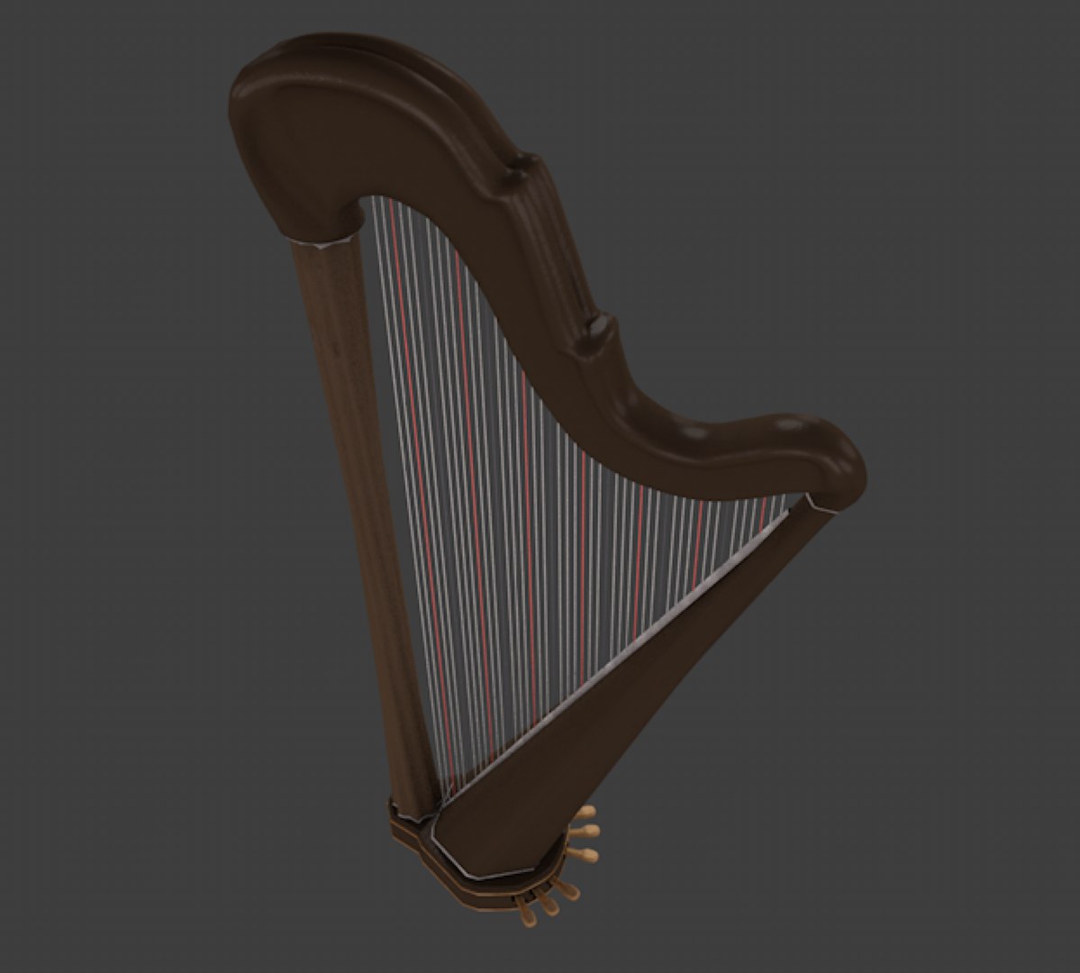 Harp strings 3D - TurboSquid 1170648