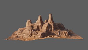 8K Detailed Cliff Landscape 1 model