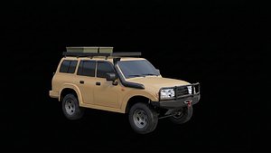 Toyota Land Cruiser 80 SUV - Optimized Mid-Poly 3D model