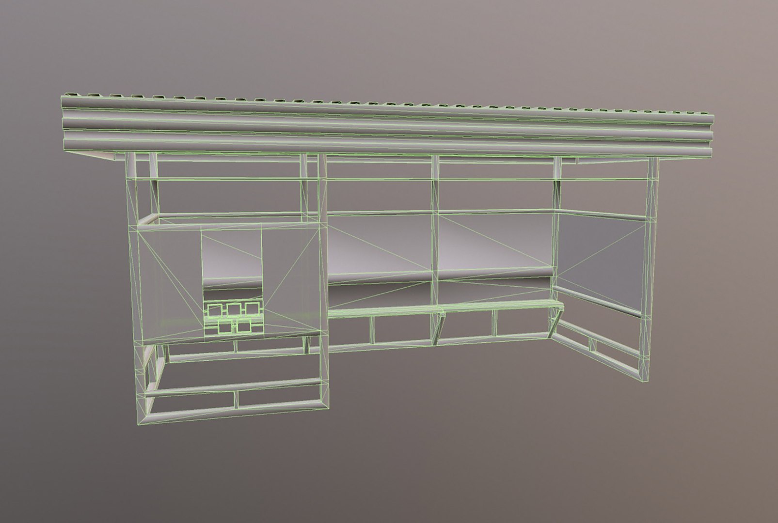 bus stop 3D model https://p.turbosquid.com/ts-thumb/iL/JjDFZ3/kayI6b2k/wireframe/jpg/1601111792/1920x1080/fit_q87/ed719c893c526557f874e357d86489a3d8774d8d/wireframe.jpg