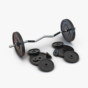 3d model barbell plates