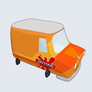 cartoonish van 3d model