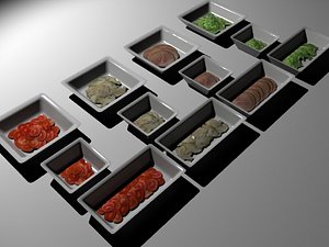 deli servery dishes 3d 3ds
