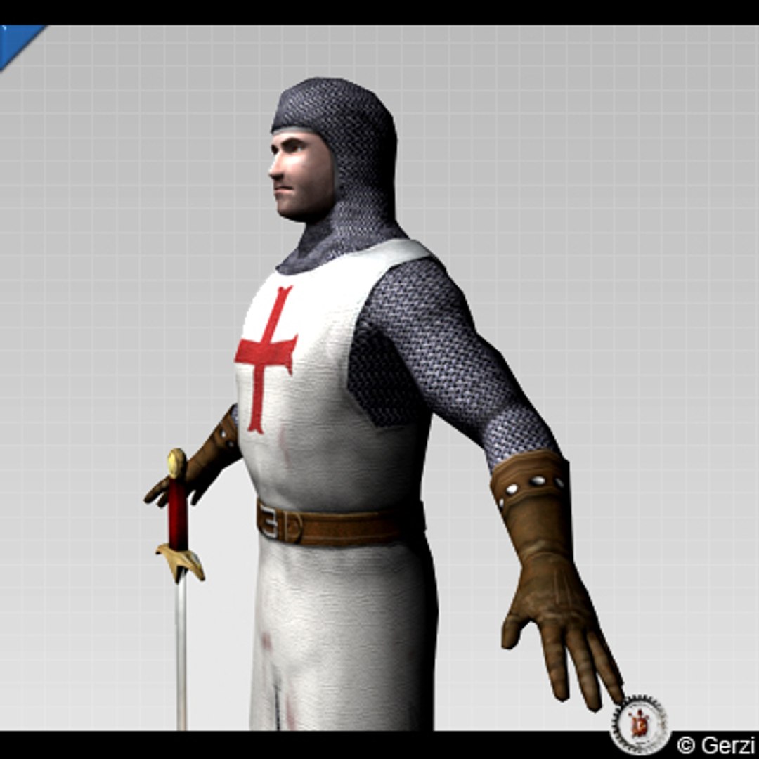 3d Crusader Knight Model