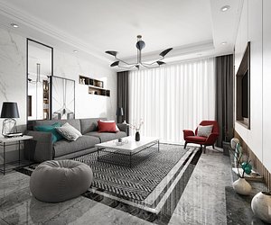 Small house simple living room