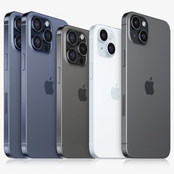 3D Apple iPhone 15 and 15 Plus and 15 Pro and 15 Pro MAX v1