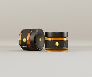 Glass Jar Honey Jar Cosmetic Jar