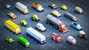 Low Poly Game-Ready Vehicle Pack