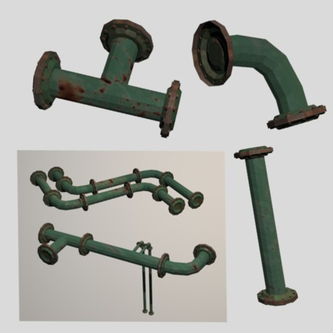 3d Model Pipes Polys