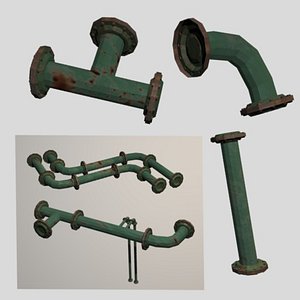 3d model pipes polys