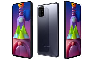 Samsung Galaxy M51 Celestial Black Low Poly 3D model