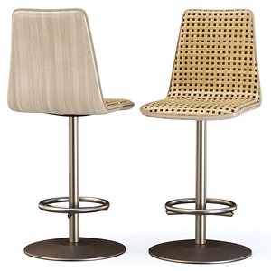 Scarlett wooden rattan bar stool SR22