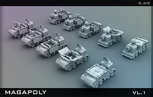3d tank armored model