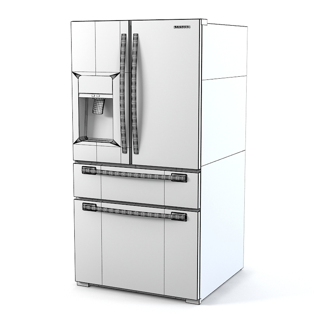 3d samsung rf4287ha refrigerator