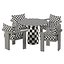 Tahana Outdoor Dining Armchair and Basil Table By Fourhands