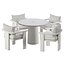 Tahana Outdoor Dining Armchair and Basil Table By Fourhands
