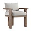 Tahana Outdoor Dining Armchair and Basil Table By Fourhands