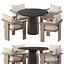Tahana Outdoor Dining Armchair and Basil Table By Fourhands