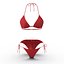 3d bathing suit red model