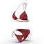 3d bathing suit red model