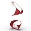 3d bathing suit red model